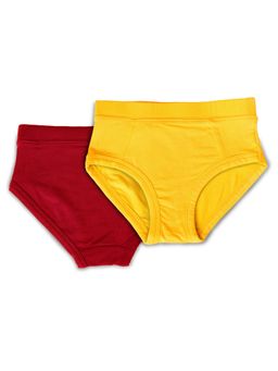 The Cover Up Project - Red & Yellow Tencel Modal Diy Briefs for Boys (Pack of 2)