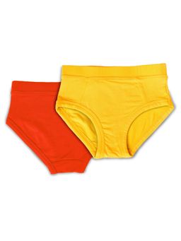 The Cover Up Project - Orange & Yellow Tencel Modal Diy Briefs for Boys (Pack of 2)
