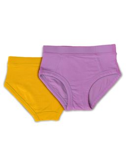The Cover Up Project - Yellow & Lavender Tencel Modal Diy Briefs for Boys (Pack of 2)