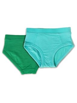The Cover Up Project - Green & Light Blue Tencel Modal Diy Briefs for Boys (Pack of 2)
