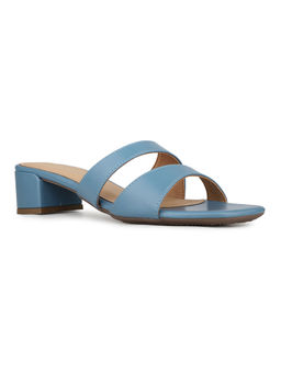 Inc.5 - Women Blue Solid Square Toe Party Wear Block Heel Sandals