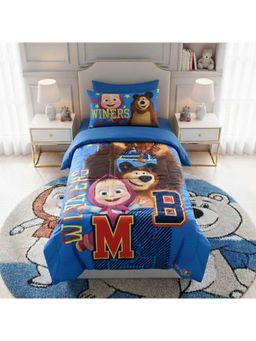 Athom Living - Masha The Bear Theme Bed Collections Kids Comforter (Queen)
