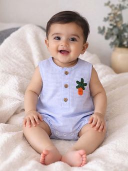 Somersault - Girls Blue Checks Bodysuit