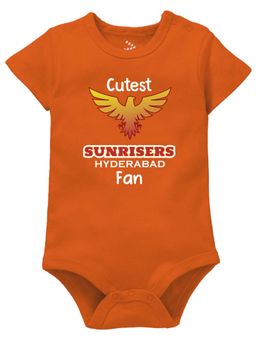Zeezeezoo - Boys Orange Printed Onesies