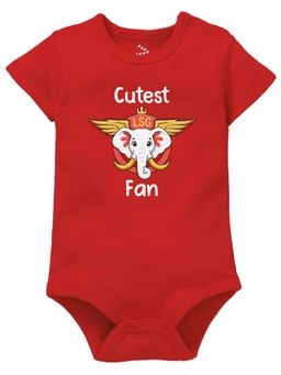 Zeezeezoo - Boys Red Printed Onesies