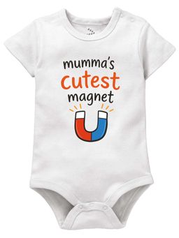 Zeezeezoo - Boys White Printed Onesies