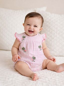 Somersault - Girls Purple Checks Bodysuit