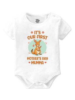 Baby Buzz - Boys White Printed Onesies