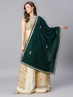 Dupatta Bazaar - Womens Gota Patti Work Velvet Dupatta
