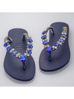 AREIA - Blue Sapphire Crystal Flipflop