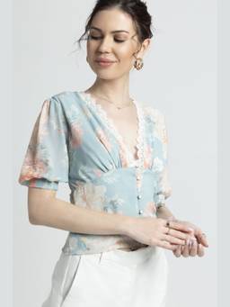 JULO - Frost Blue V Top