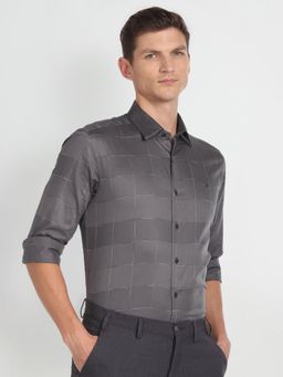 Arrow Newyork - Windowpane Check Manhattan Slim Fit Shirt