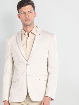 Arrow - Notch Lapel Collar Patterned Blazer
