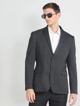 Arrow - Notch Lapel Collar Convertible Knit Blazer