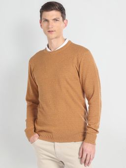 Arrow - Patterned Knit Cotton Sweater