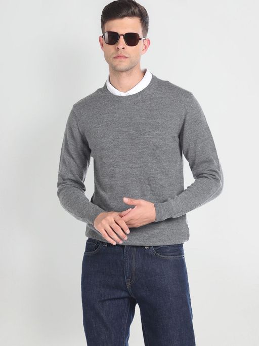 Arrow Crew Neck Merino Cashmere Sweater
