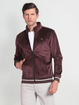 Arrow Sports - Stand Collar Solid Sweatshirt