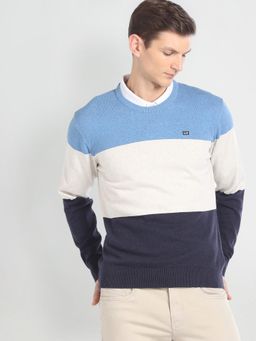 Arrow Sports - Pure Cotton Colour Block Sweater