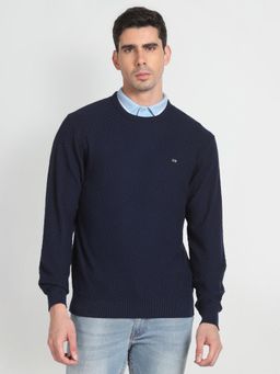 Arrow Sports - Crew Neck Pattern Knit Sweater