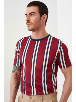 Trendyol - Man Maroon T-Shirt