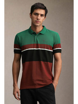 Louis Philippe - Men Multi Print Collar Neck Polo T-shirt