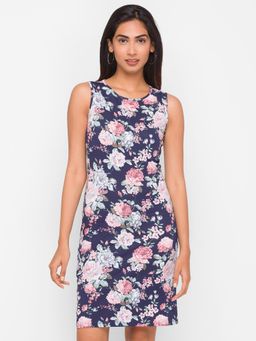 Globus - Navy Multi-Color Floral Dress (XS)