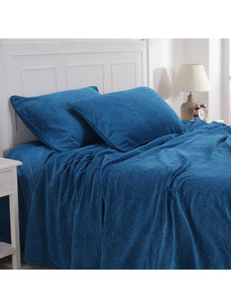 Maspar - Colorart Charlotte Yarn Dyed Texture 310GSM Blue Bed Cover