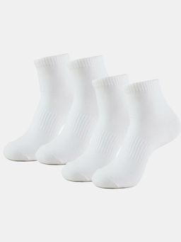 Jockey - 7106 Men Cotton Elastane Ankle Length Socks - White (Pack of 2)