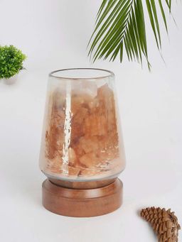 Fabindia - Yellow Glass Dyuti Table Lamp Without Shade