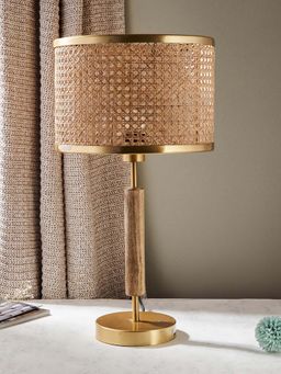 Fabindia - Vetasaha Cane Weave Table Lamp Without Shade