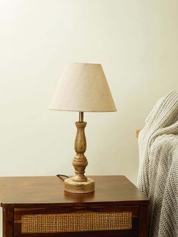 Fabindia - Natural Tvashti Bedside Lamp Without Shade
