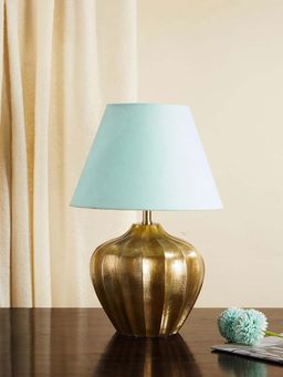 Fabindia - Brass Magnolia Metal Table Lamp