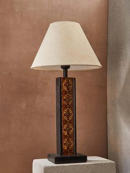 Fabindia - Zuhuri Wooden Table Lamp Without Shade