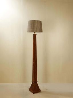 Fabindia - Brown Parv Wooden Floor Lamp