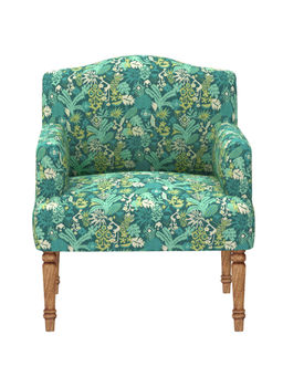 Chumbak - Nawaab Arm Chair - Tropical Ikkat Green
