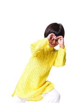 Tiny Pants - Yellow Sequin Detailed Kurta With White Pyjama (Set of 2)