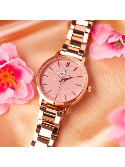 Rose Gold Premium Round Dial Analog Watch For Women - DK11800 - 4