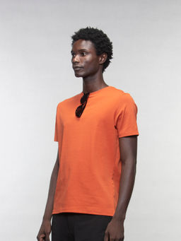 PANGOLIN - Orange The Crew Neck T-Shirt