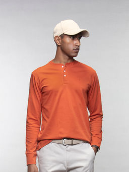 PANGOLIN - Orange The Henley T-Shirt