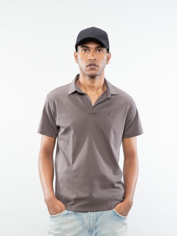 PANGOLIN - Grey Lifestyle Polo T-Shirt