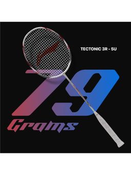 Li-Ning - Tectonic 3R Strung Carbon Fibre Badminton Strung Racket with Free Full Cover