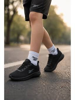 Reebok - Boys Black Stride Running Shoes