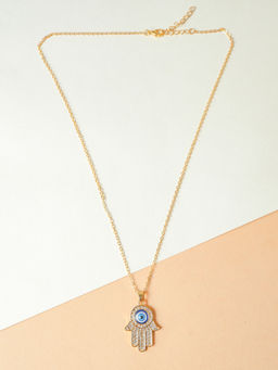 VIRAASI - White Evil Eye Chain Necklace