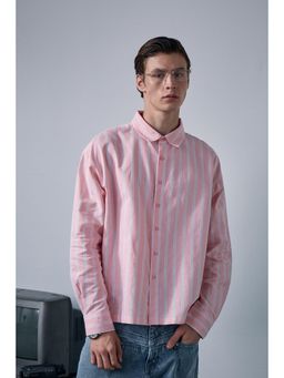 Bonkers Corner - Pink Vintage Stripe Full Sleeve Shirt