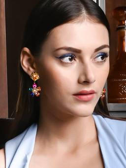 Odette - Women Multicolour Metal Earrings