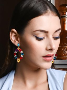 Odette - Women Multicolour Metal Earrings