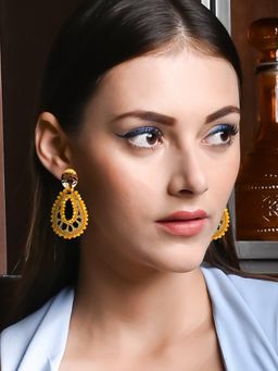 Odette - Women Yellow Metal Earrings