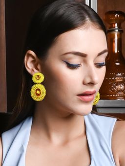 Odette - Women Yellow Metal Earrings