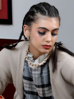 Odette - Women Multicolour Metal Triangle Earrings