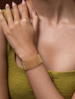 Ethnic Andaz - Golden Spiral Meadow Cuff